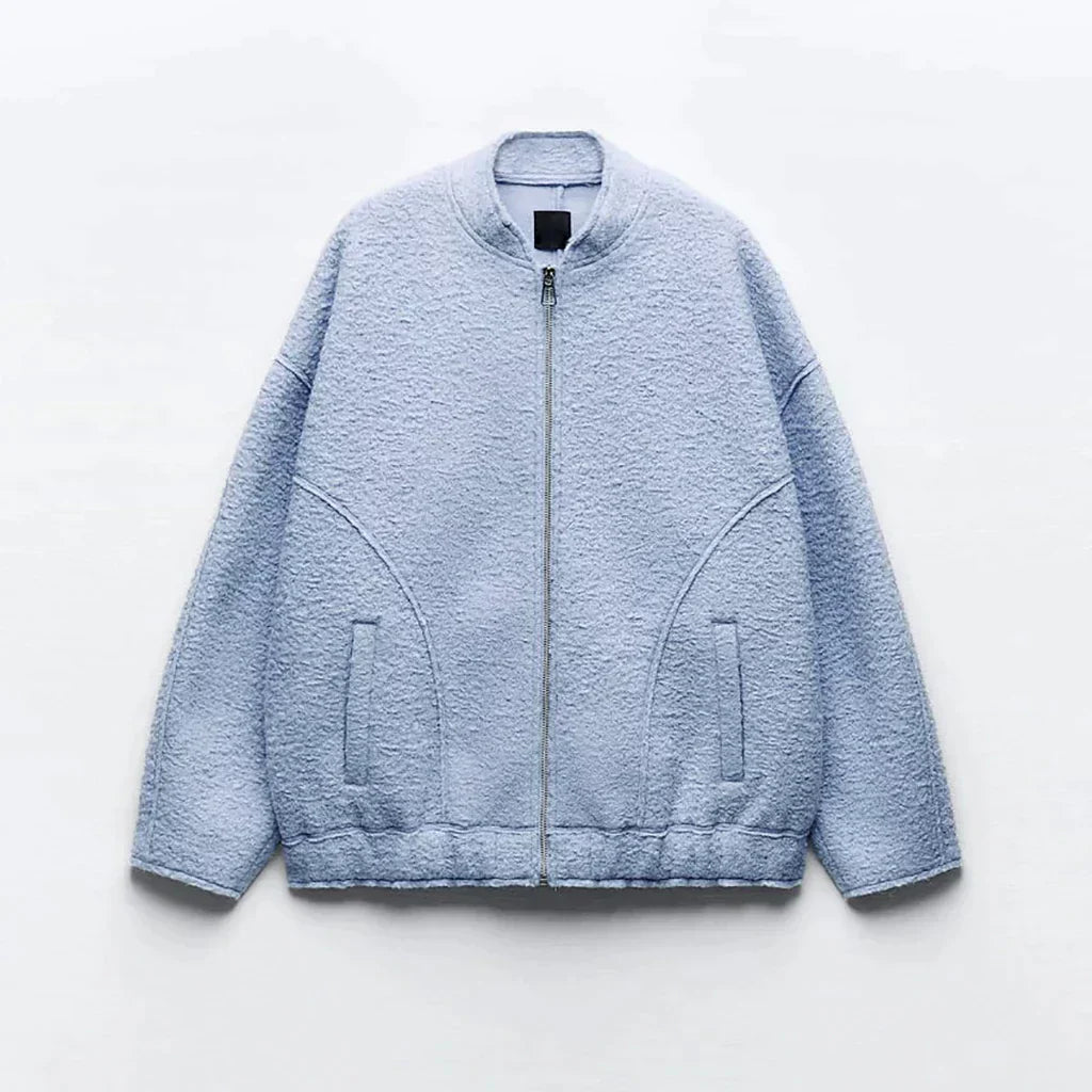 Avelena Bomberjacke: Oversize mit O-Ausschnitt