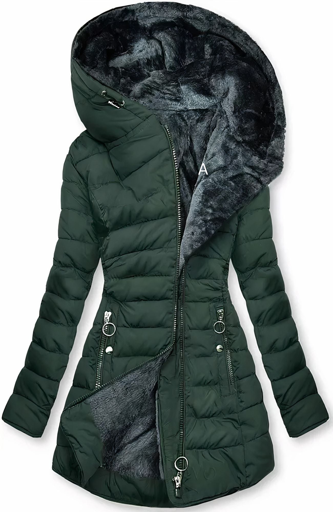 Wintertaugliche, modische Damen-Daunenjacke von Halli
