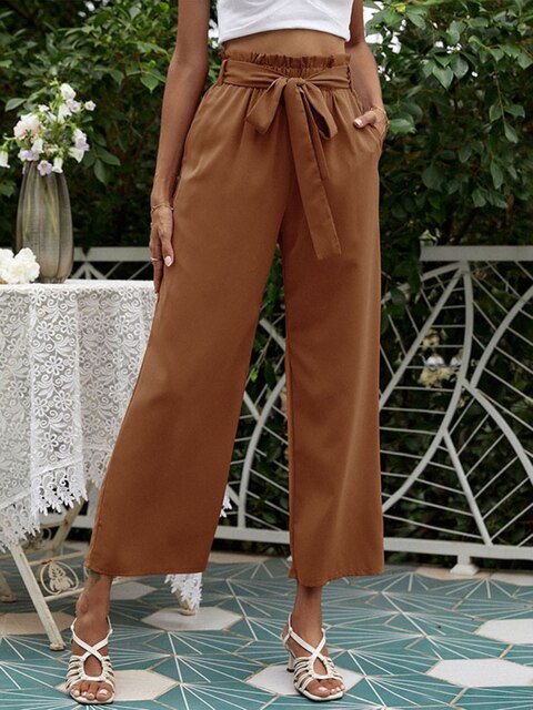 Weite, plissierte Hose Amelia