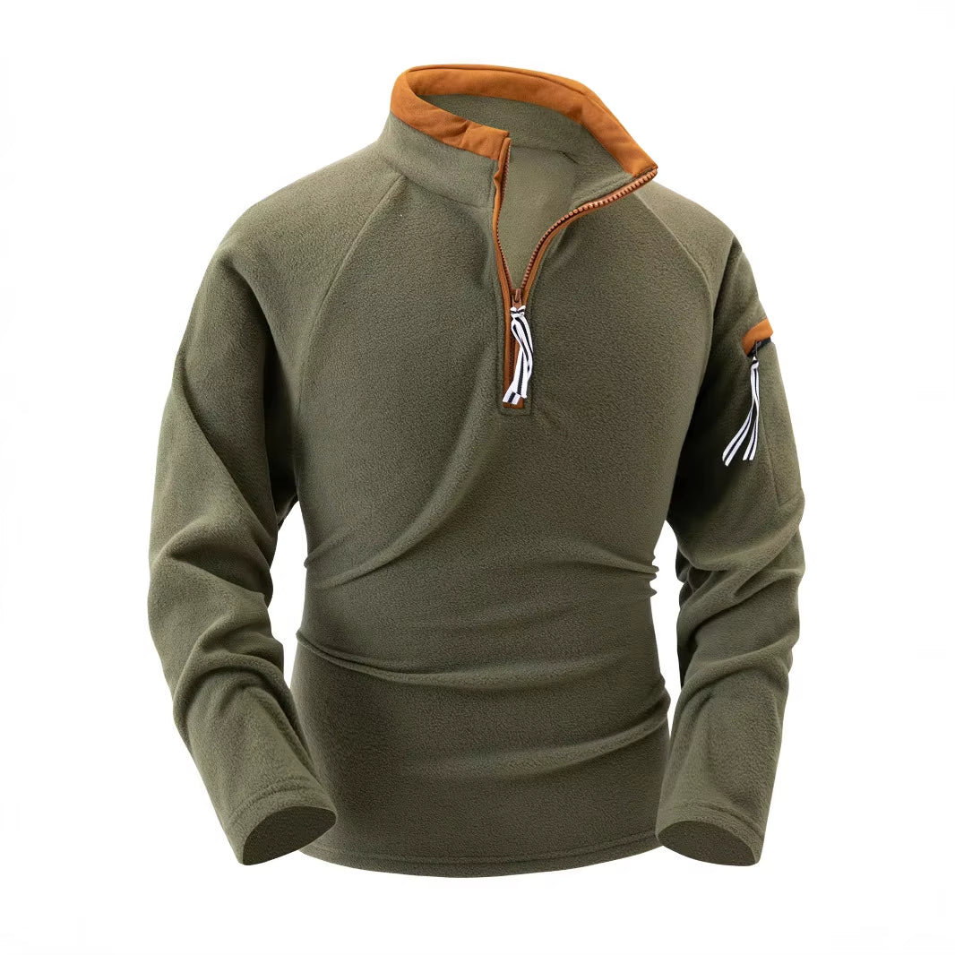 Wärmende und elegante Herrenpullover mit Stehkragen und Reißverschluss