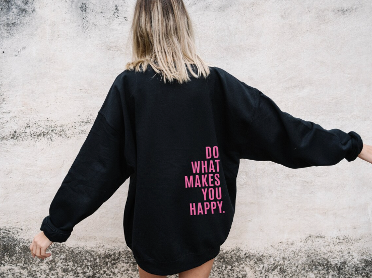 Fudus Damen Hoodie mit Gelassenheit-Statement