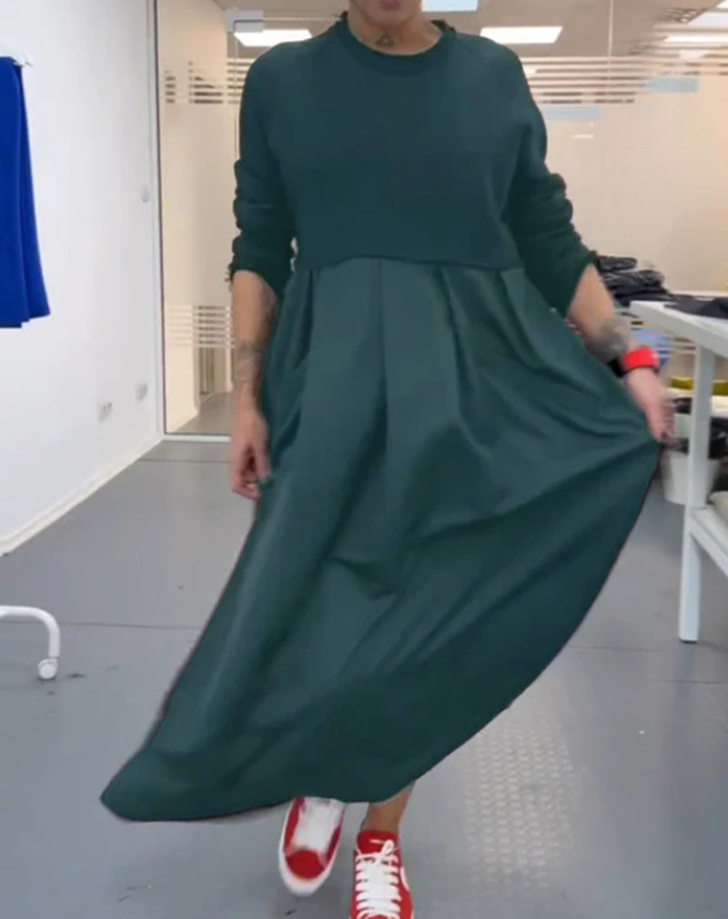 Trendiges Damen-Maxikleid mit Taschen und angesagtem Lagenlook von MODEGEIST