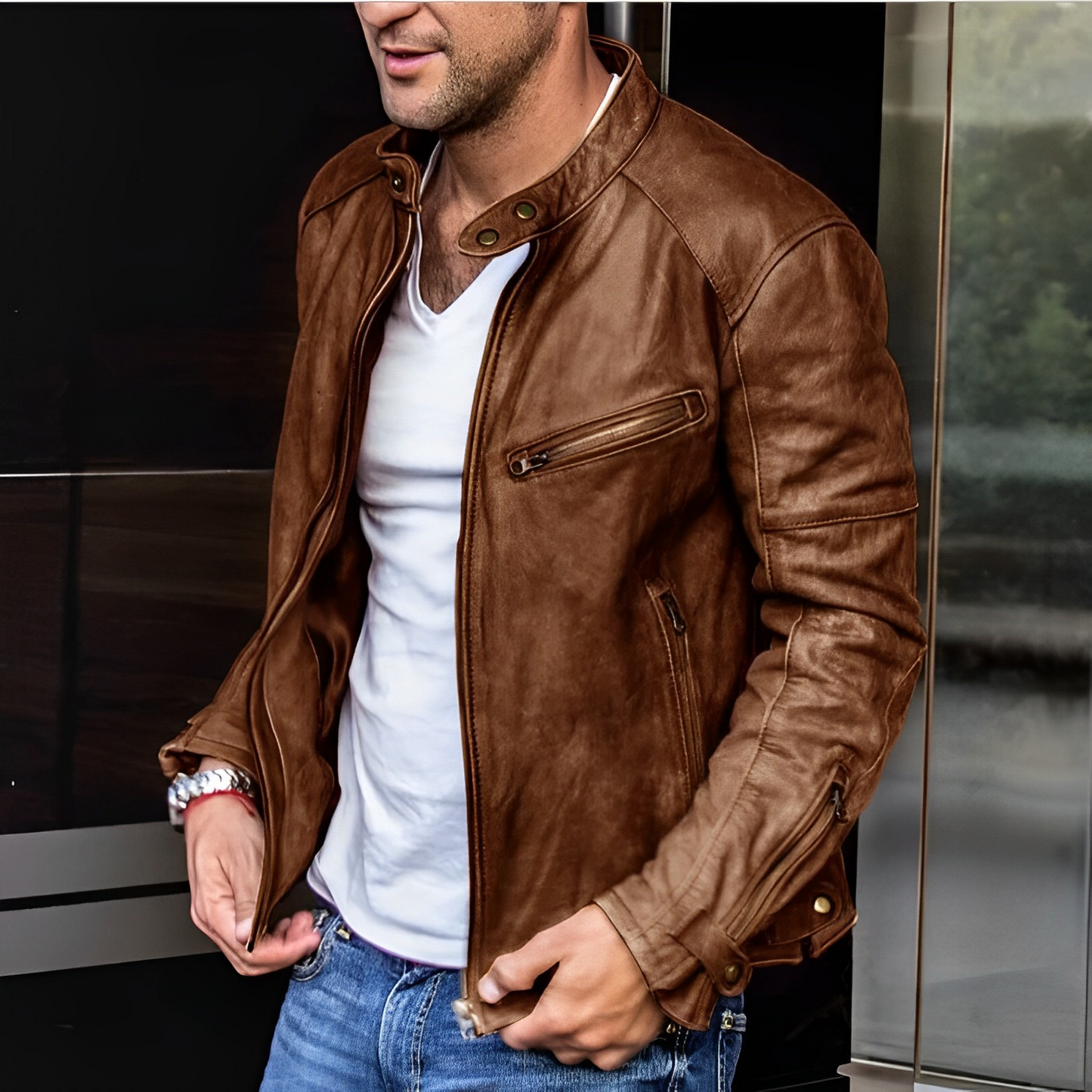 Trevor: Robust Leather Jacket