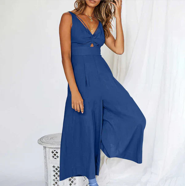 Corinne Jumpsuits mit V-Ausschnitt