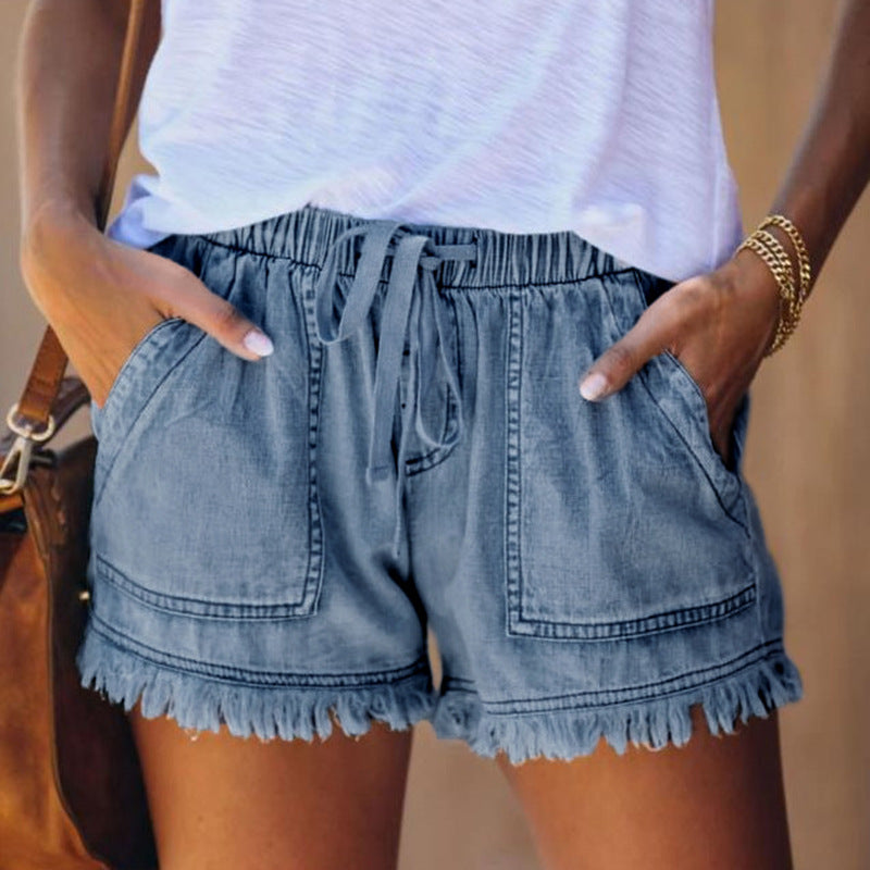 Trendige, hochtaillierte Denim-Shorts Tabitha für modebewusste Damen