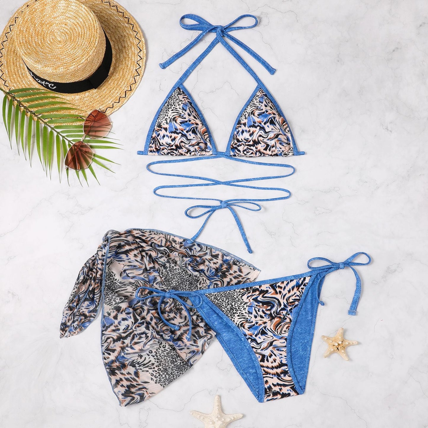 Wickelrock-Bikini mit Bindedetails für Damen von MODEGEIST