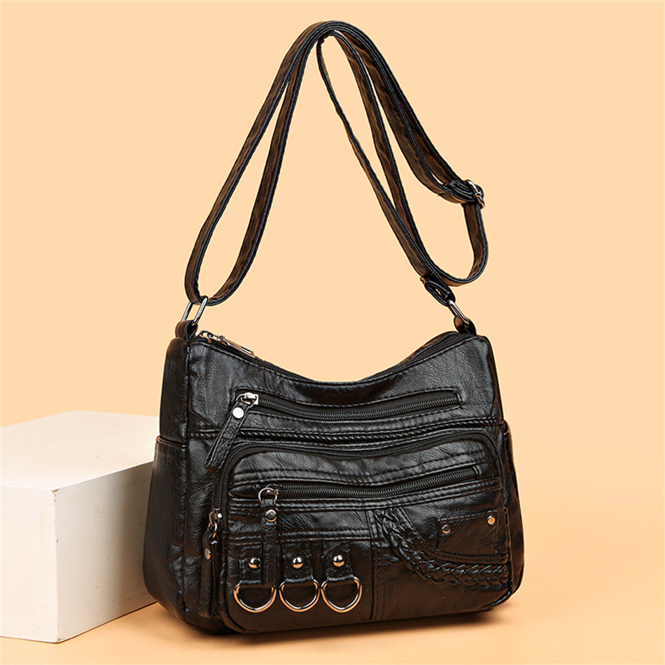 Dorothea: Vintage PU Leder Handbag