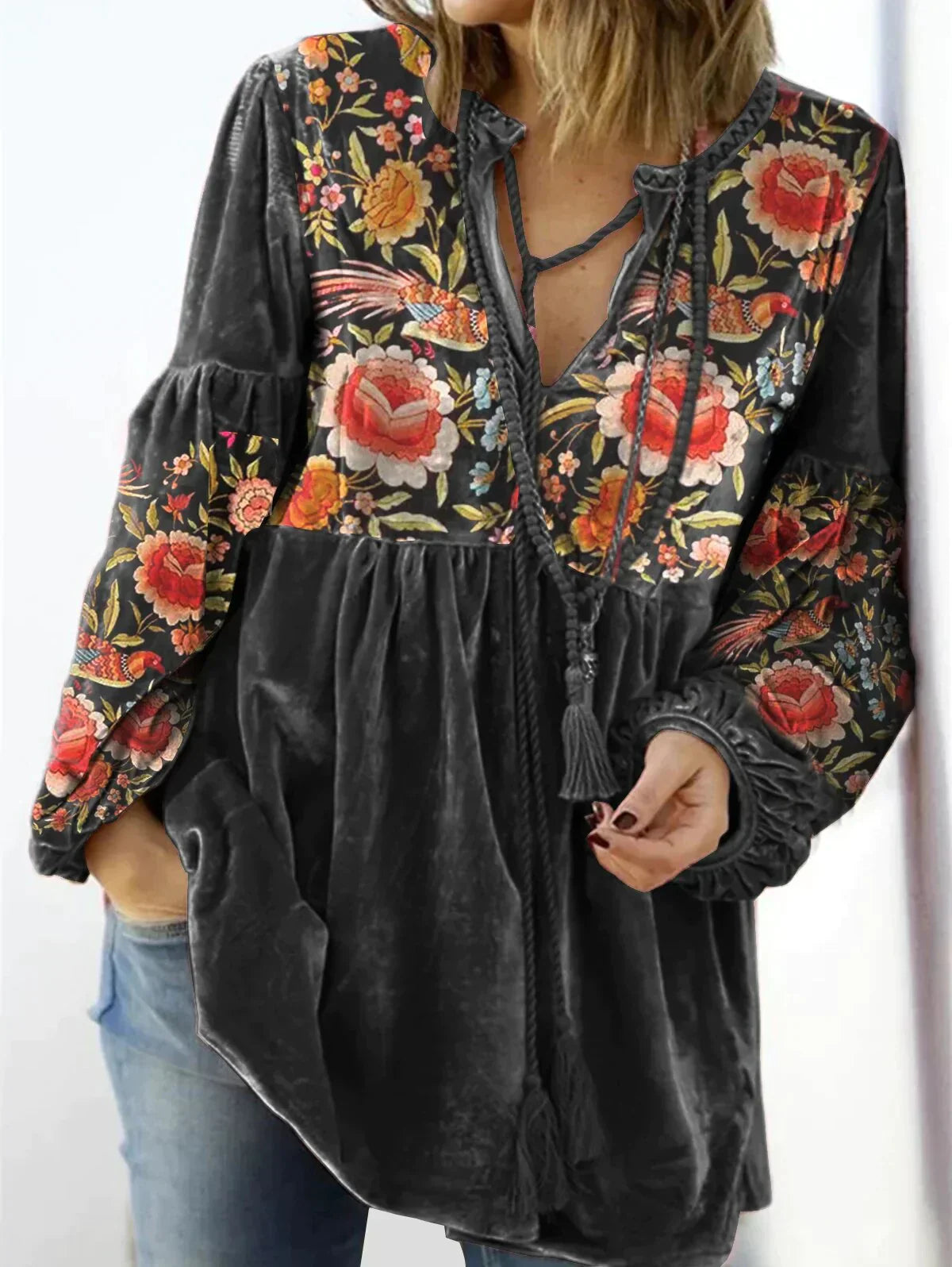 Vintage Pullover mit V-Ausschnitt von Camilla