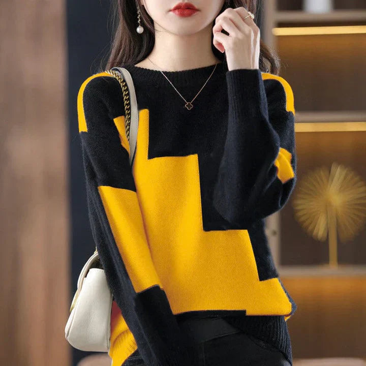 Vivian Pullover mit Kontrast-Splice