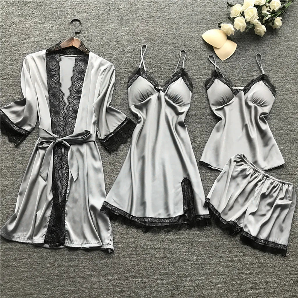 Damen-Nachtwäscheset Elisa: Netzkleid
