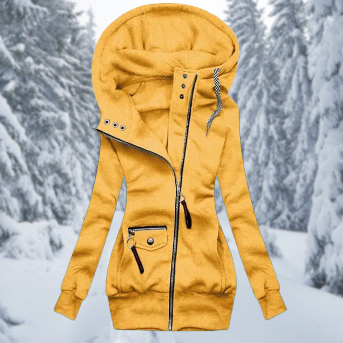 Wasserdichte Übergangsjacke mit Kapuze für Damen – Iris