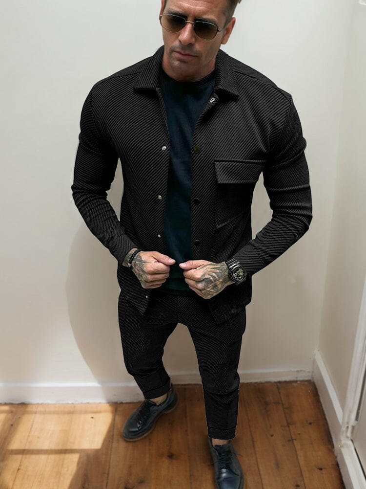 Twill-Jacke und -Hose im Set