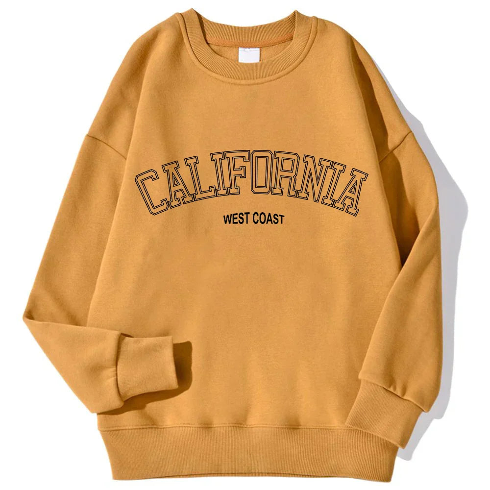 Trendiger Damen-Sweatshirt von Fudus mit Kalifornien Westküsten-Print