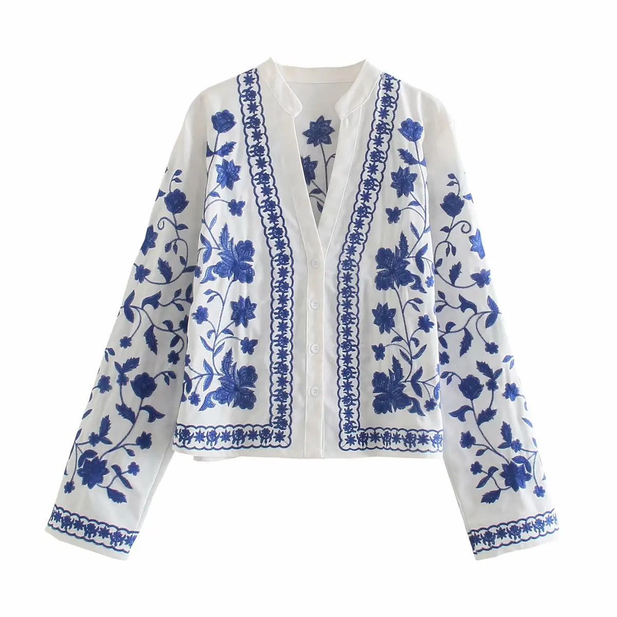 Wilmora Jeansjacke mit Blumenmuster