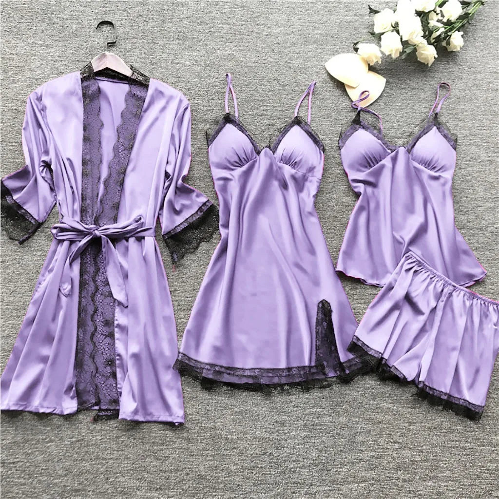 Damen-Nachtwäscheset Elisa: Netzkleid