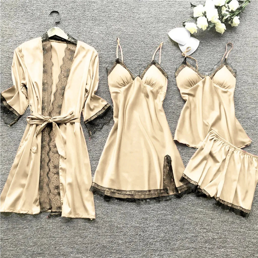 Damen-Nachtwäscheset Elisa: Netzkleid