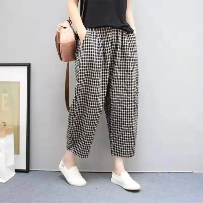 Wennyfred Sommerhose im karierten Design