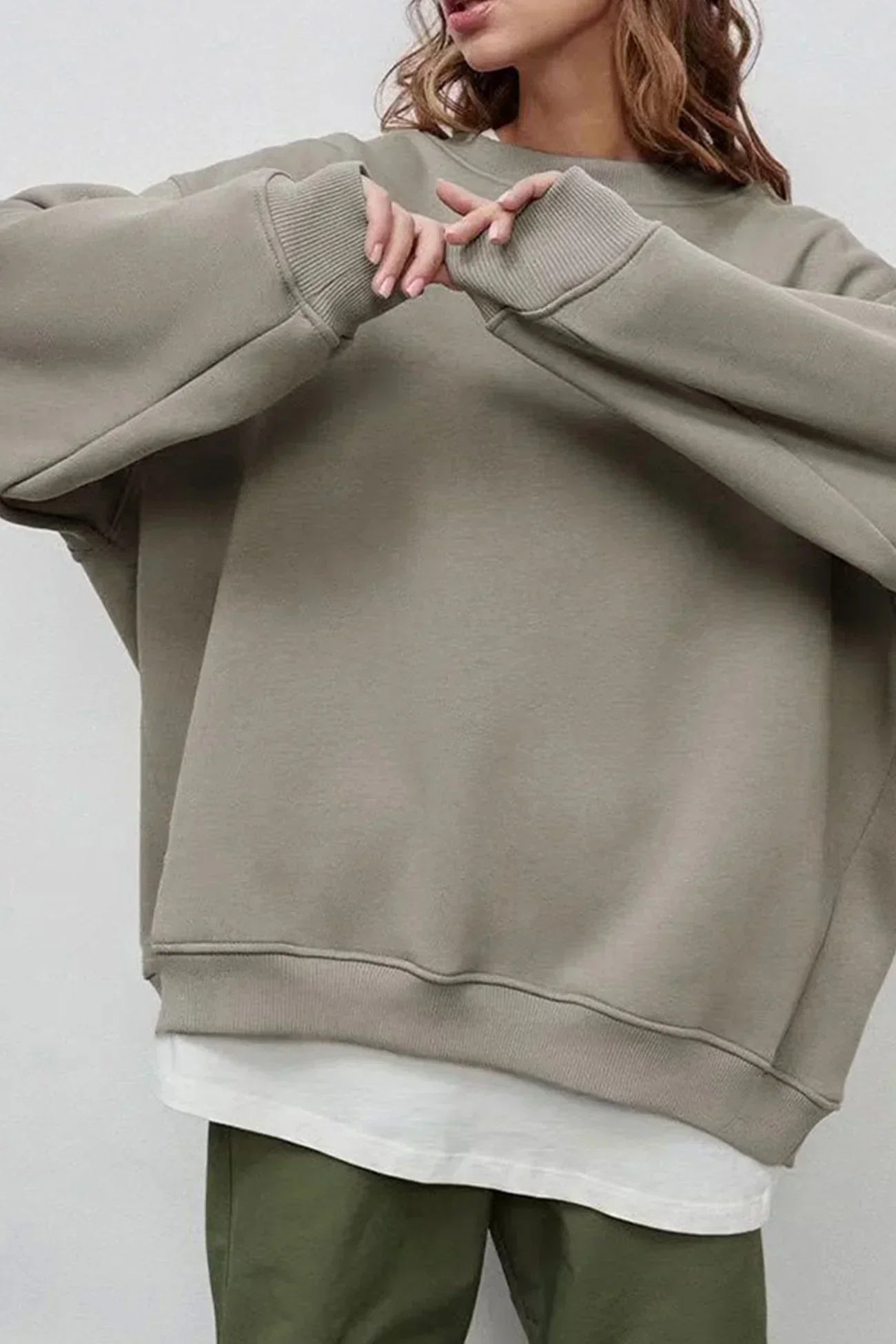 Oversized Fudus Neck Sweatshirt