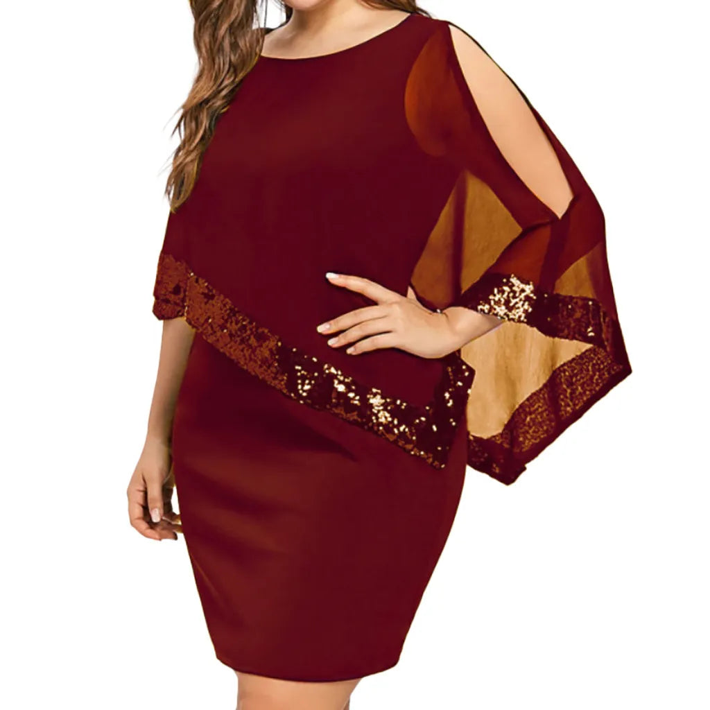 Elegantes, paillettenbesetztes Übergrößenkleid von Susanne