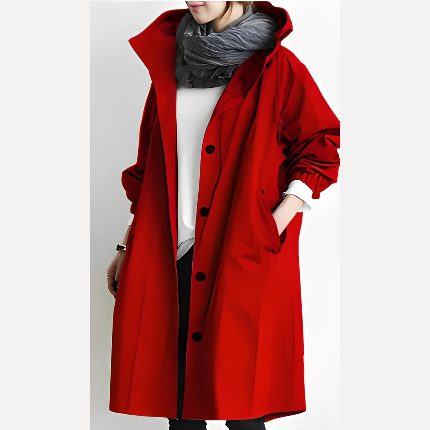 Winddichte, lange DuraCoat Jacke mit Kapuze