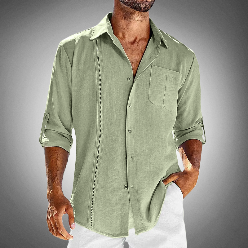 Herren Sommerhemd im Retro-Leinen-Stil - Haro