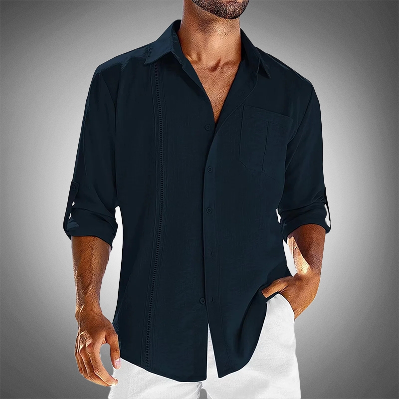 Herren Sommerhemd im Retro-Leinen-Stil - Haro