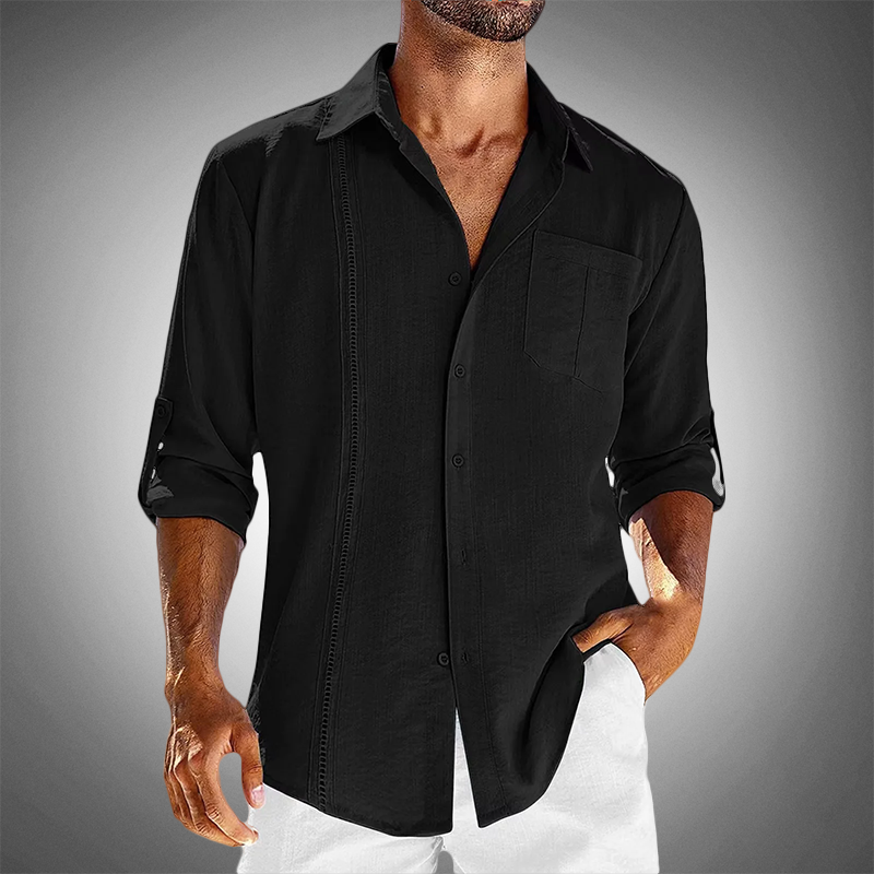 Herren Sommerhemd im Retro-Leinen-Stil - Haro