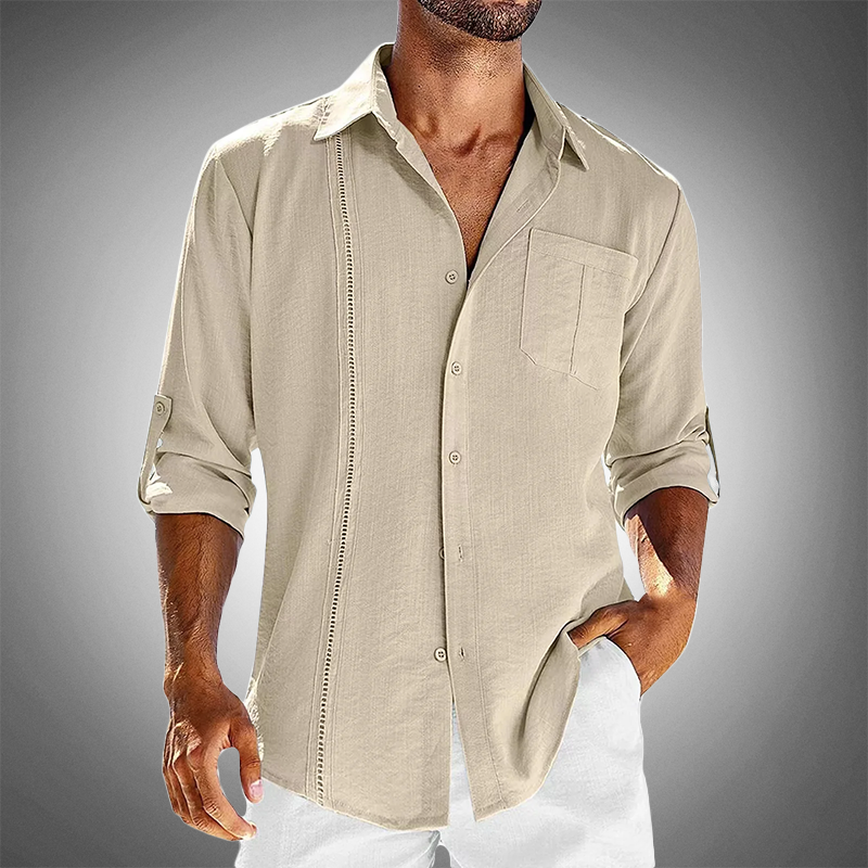 Herren Sommerhemd im Retro-Leinen-Stil - Haro