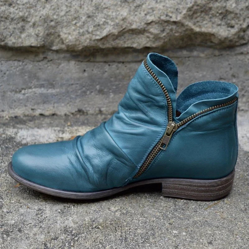 Viannele Reißverschluss-Lederstiefel