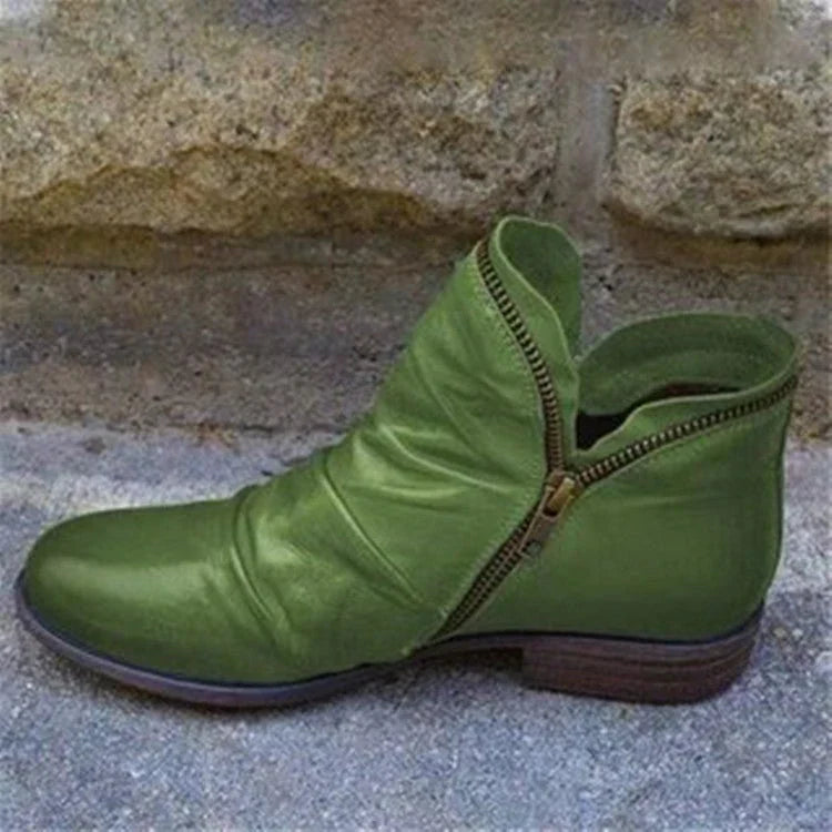 Viannele Reißverschluss-Lederstiefel
