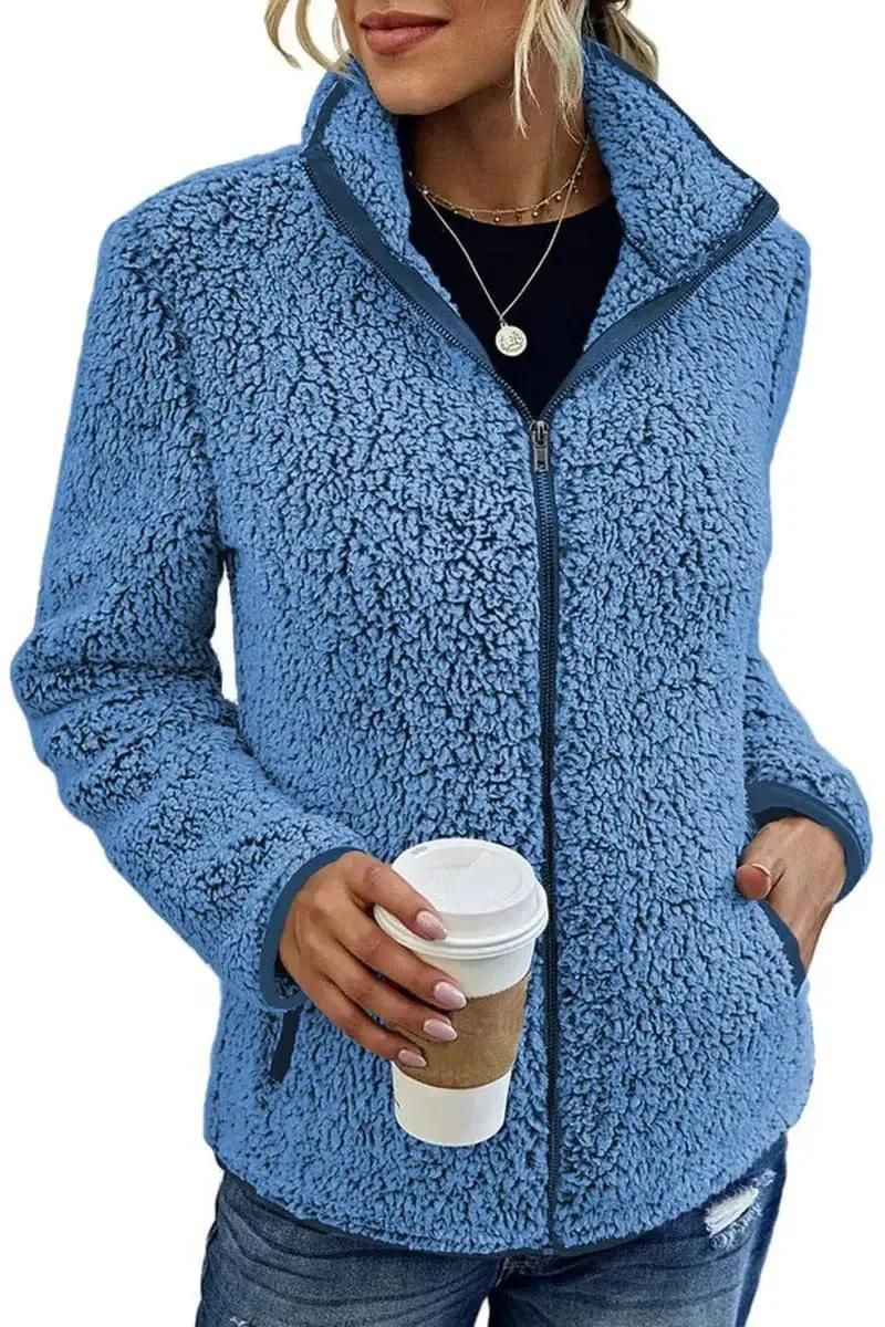 Willa: Warme Jacke mit hohem Kragen und Zipper