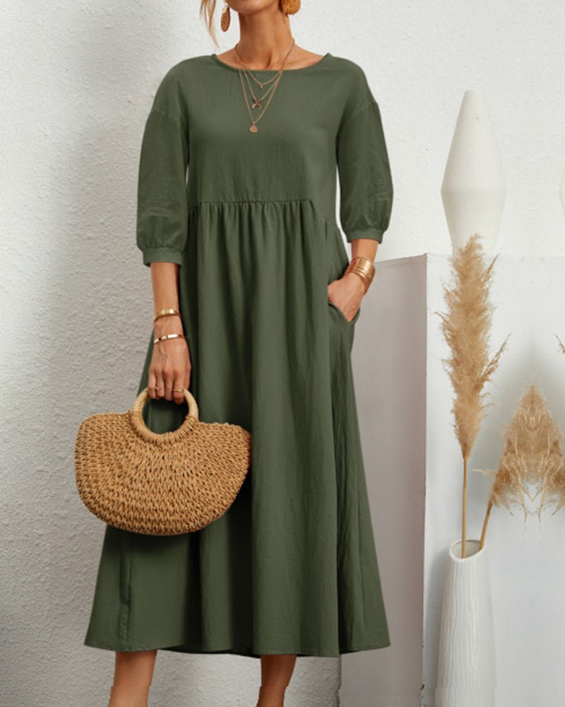 Almutta Maxikleid mit Laternenärmeln für den Sommer