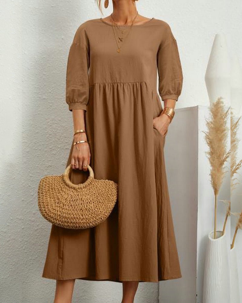 Almutta Maxikleid mit Laternenärmeln für den Sommer