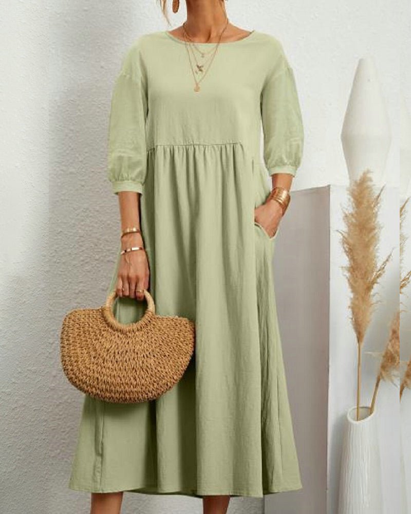 Almutta Maxikleid mit Laternenärmeln für den Sommer