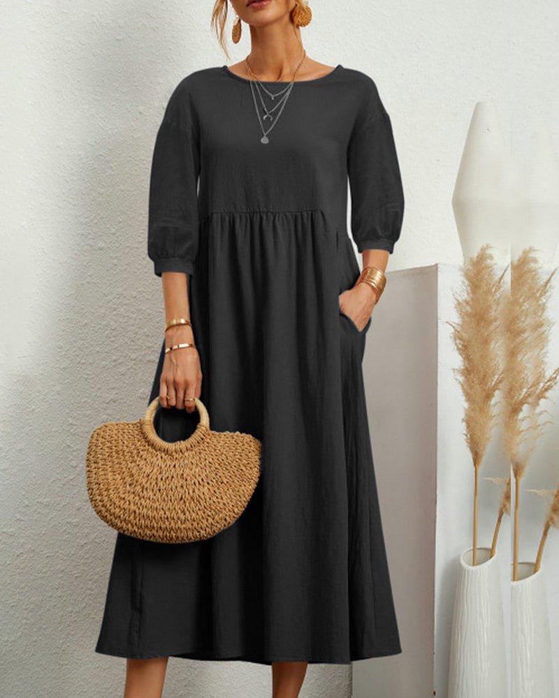 Almutta Maxikleid mit Laternenärmeln für den Sommer