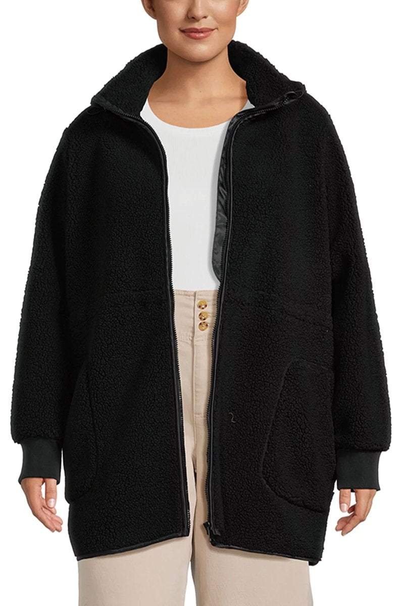 Weiche Fleecejacke mit Kapuze von Fudus