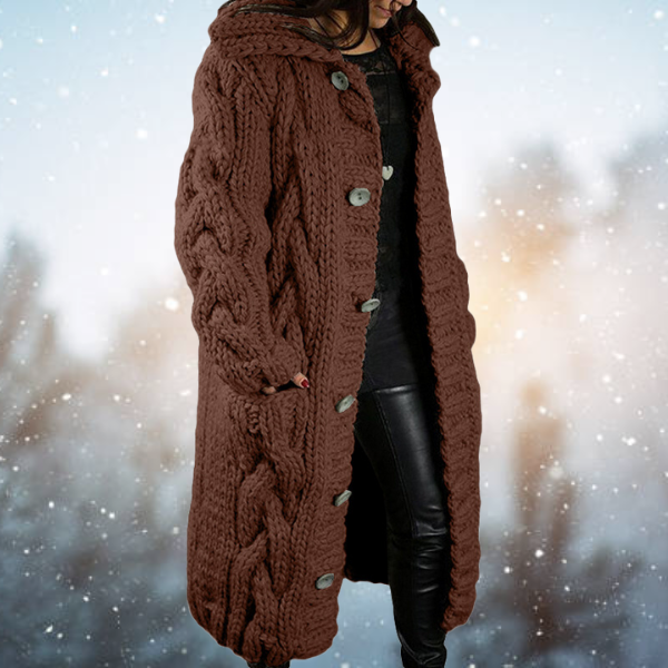 Weiche, grobgestrickte Cardiganjacke - Yvonne