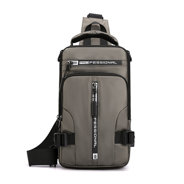 Wasserdichter, USB-aufladbarer Sling-Rucksack von Johny