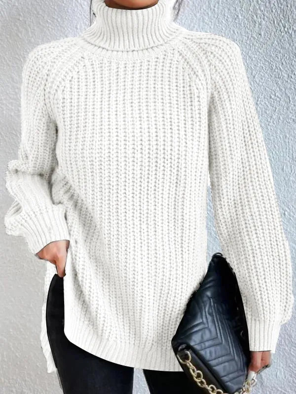 Weicher Strickpullover mit Rollkragen für Damen