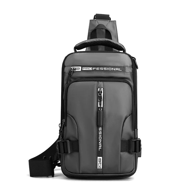 Wasserdichter, USB-aufladbarer Sling-Rucksack von Johny