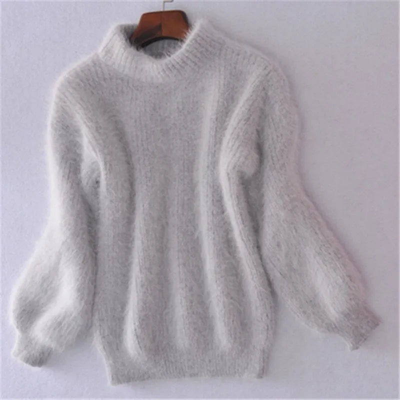 Taylor: Locker gestrickter Angora-Pullover