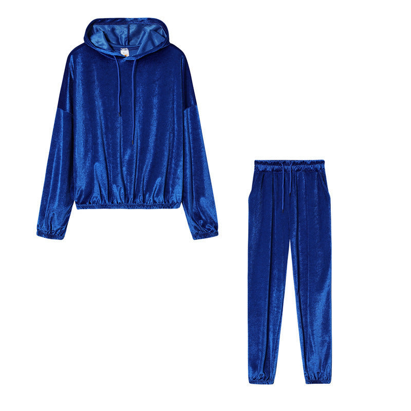 Edler Damen-Hoodie und -Jogginghose aus Samtseide von Fudus