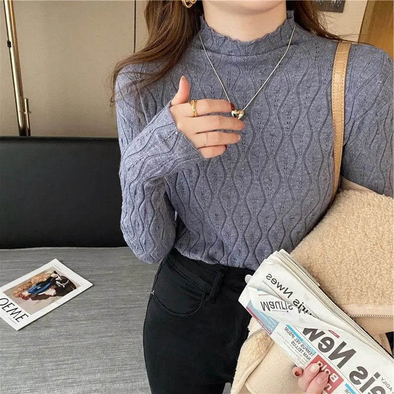 Weicher Damen-Rollkragenpullover aus Strick