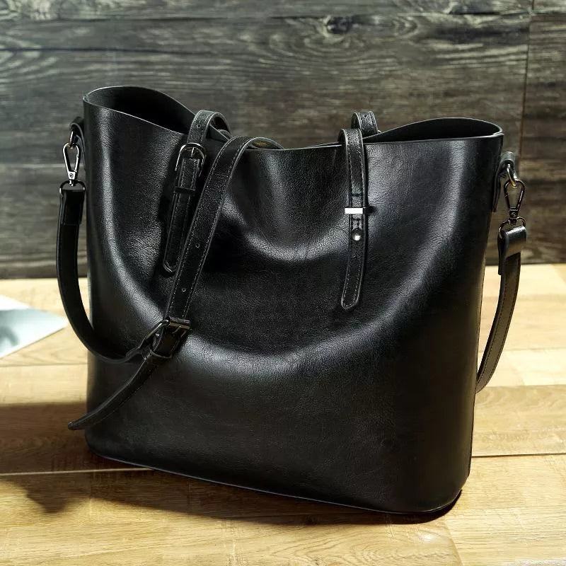 Vintage Leder Schultertasche Francisca