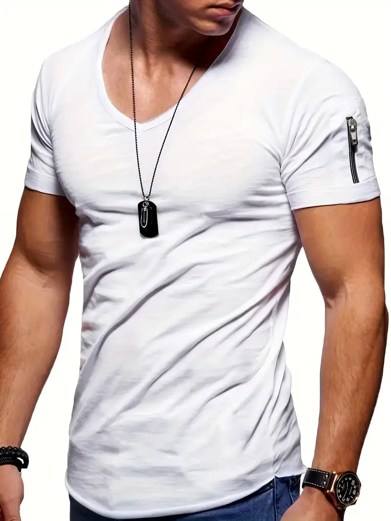 Herren T-Shirt mit V-Ausschnitt - Jaden (leger)