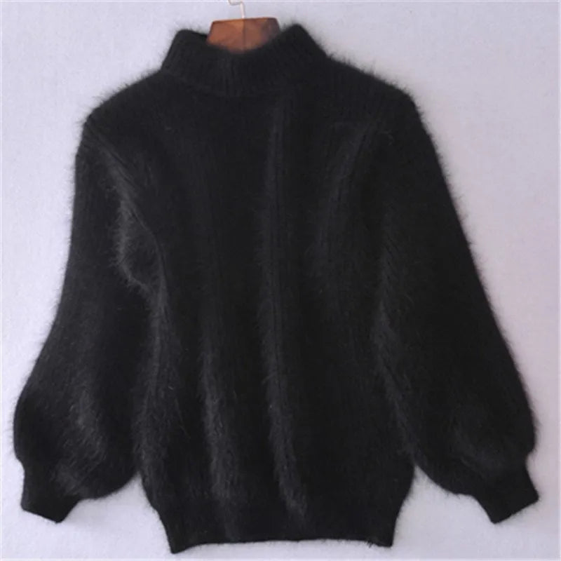 Taylor: Locker gestrickter Angora-Pullover