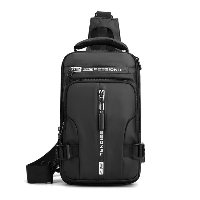 Wasserdichter, USB-aufladbarer Sling-Rucksack von Johny