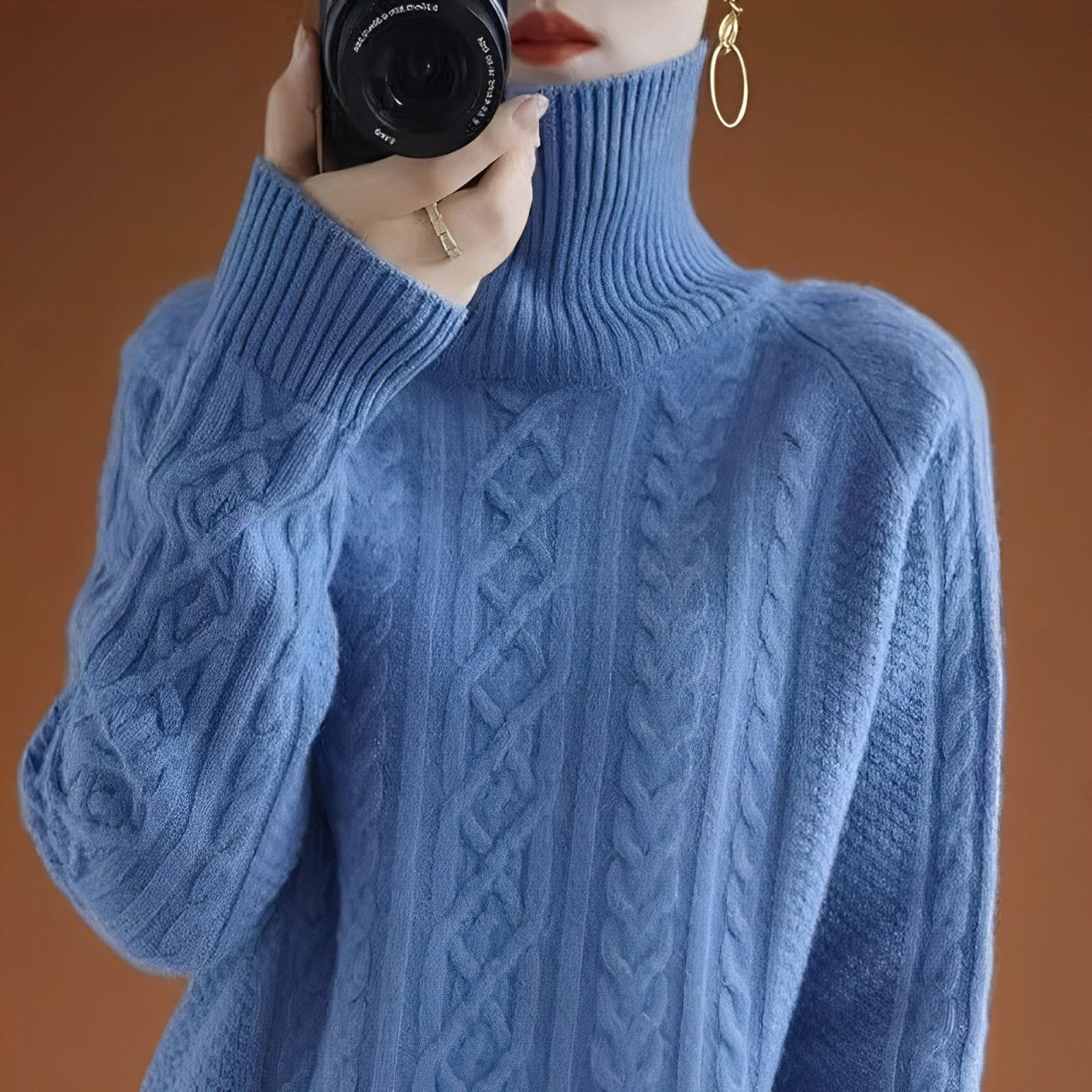 Keighley Kaschmirpullover mit Rollkragen