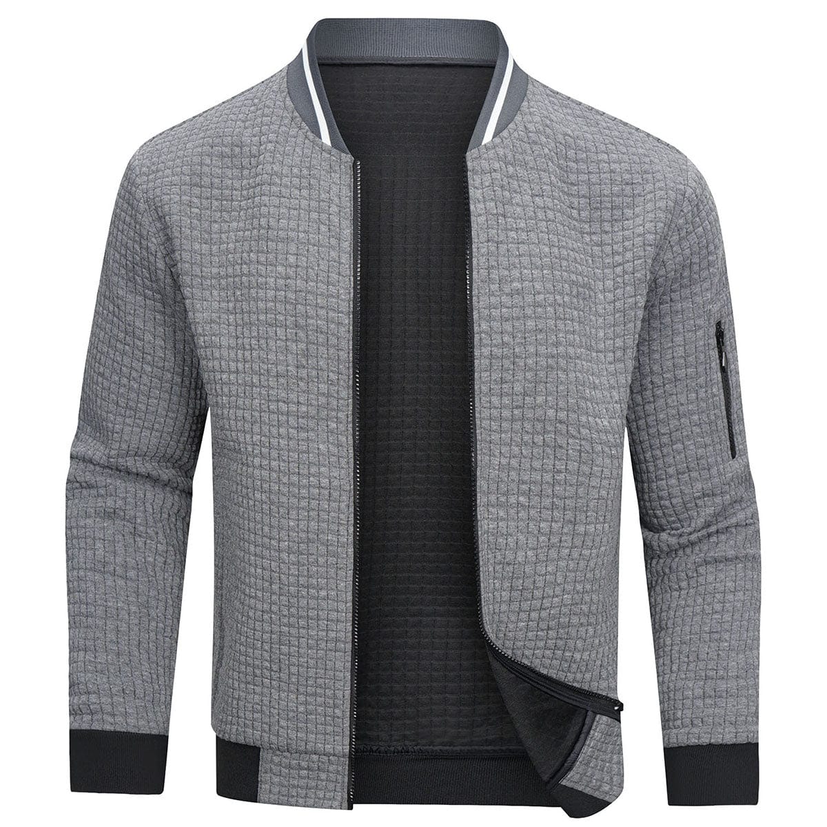 Warmer Herren-Pullover mit Reißverschluss für höchsten Komfort