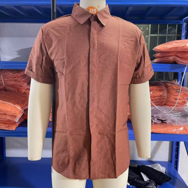 Veganes Kurzarmhemd aus Mikrofaser von Fudus